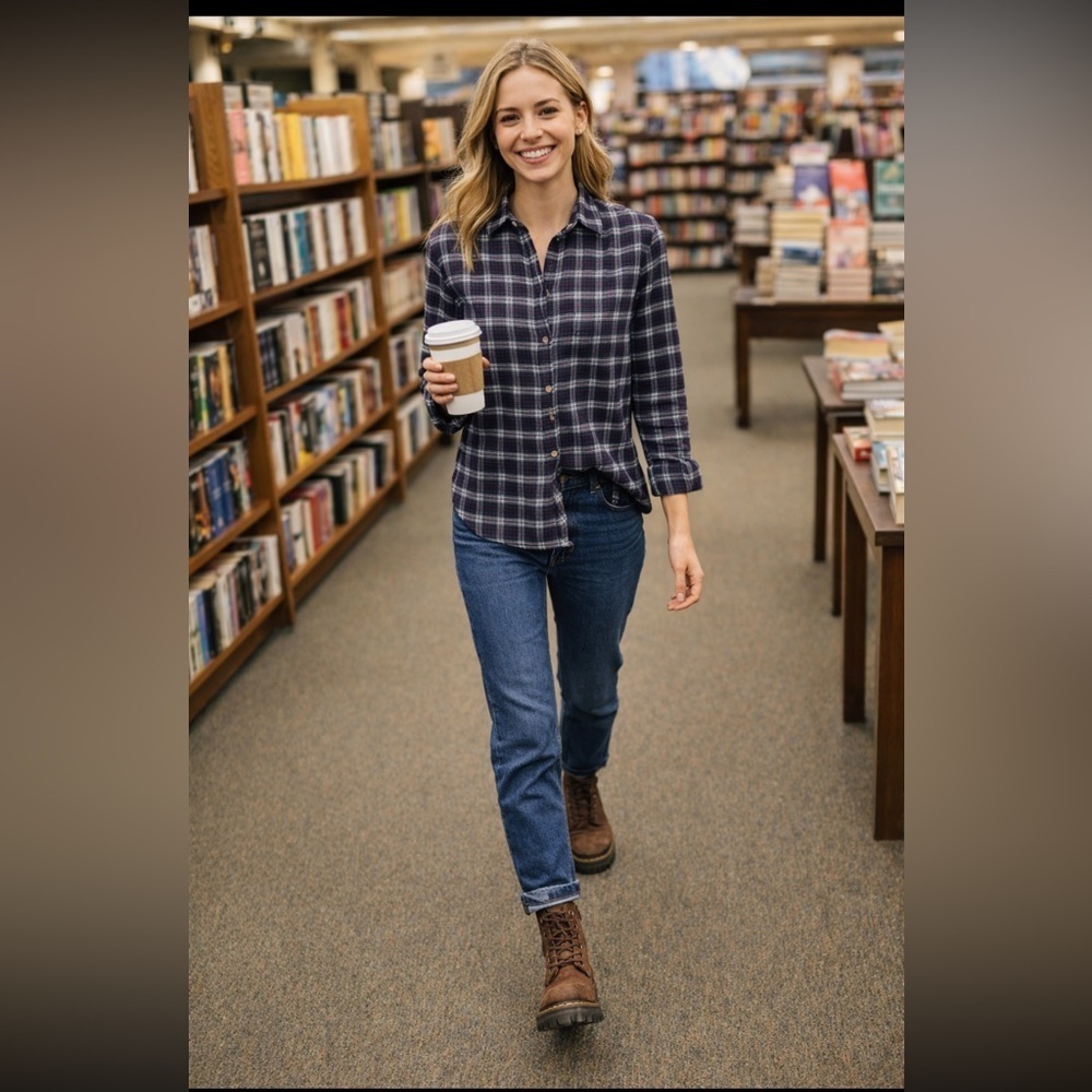 Frank & Eileen Eileen Relaxed Plaid Flannel Button Down XS